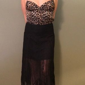 BKE Black lace skirt